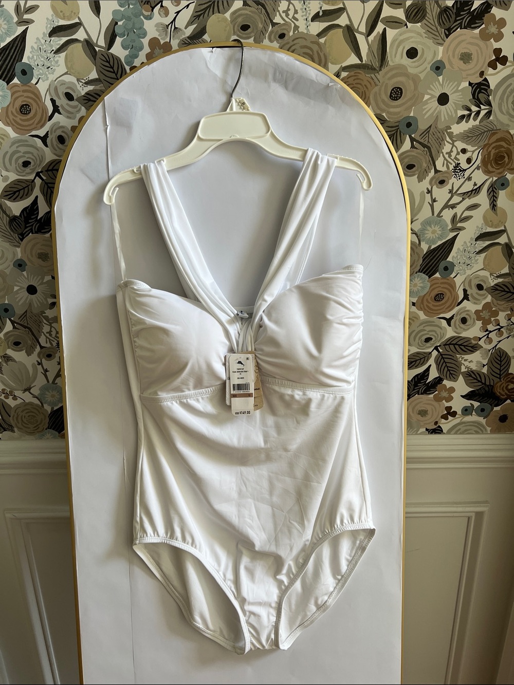 Tommy bahama White One-Piece Twist Front Swimsuit